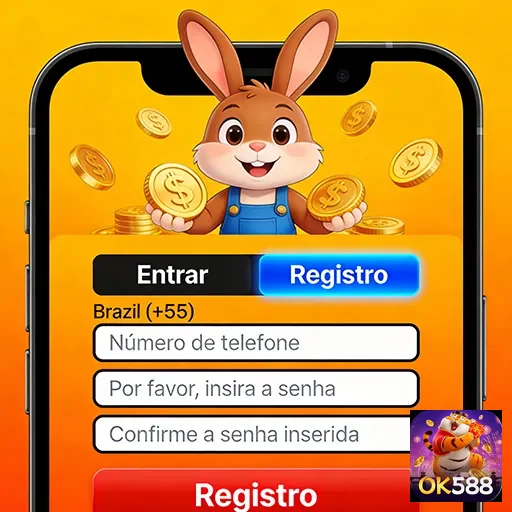 Tela de registro da ok588 com opções para jogadores VIP.