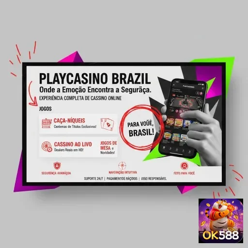 Tela de celular com serviços VIP da ok588 em cassino online.