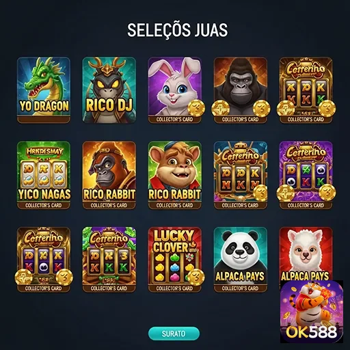 ok588 exibe seleção de slots mobile para jogos VIP.