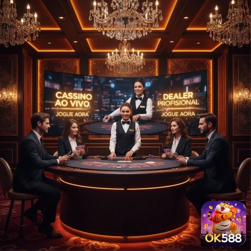 imagem de cassino ao vivo com dealer profissional no ok588